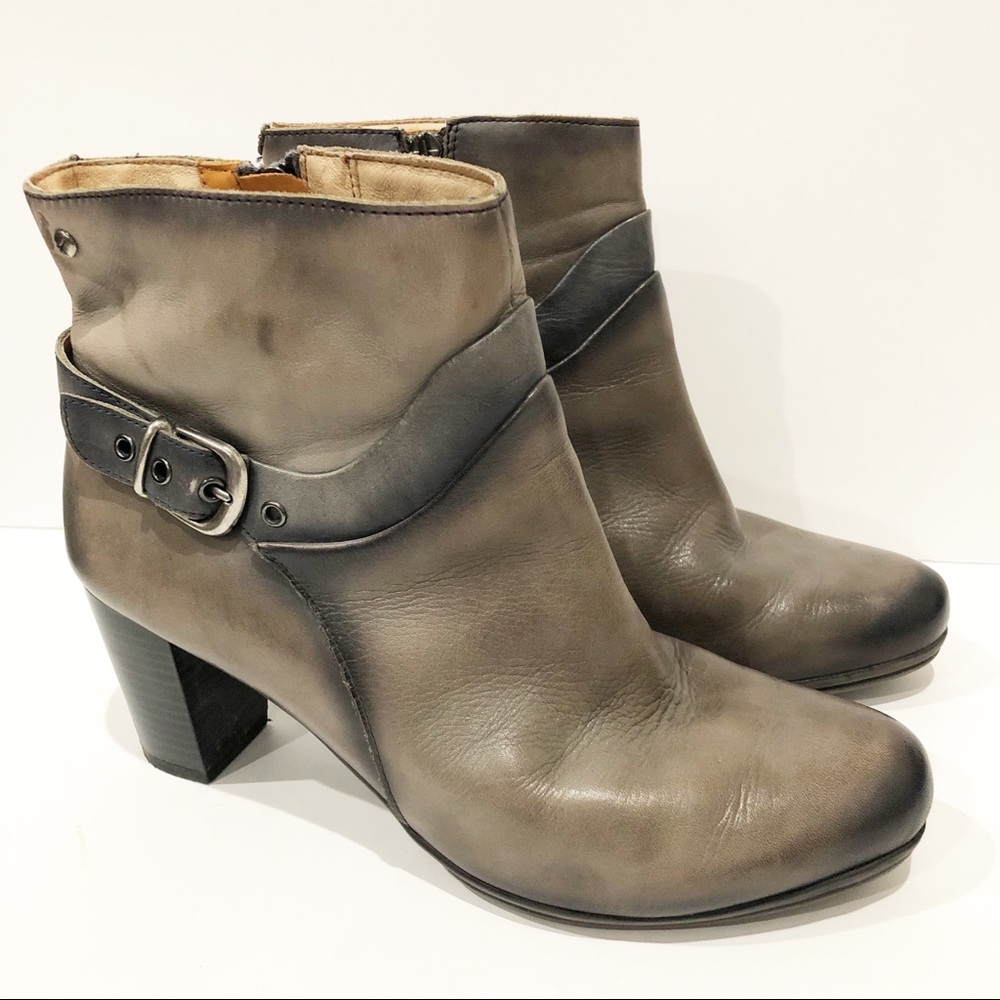 Pikolinos Leather Ankle Boots Gray Black Wimen’s EU Size 40
